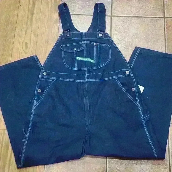 Key NWT overalls men's size 40 inseam 29 denim bib - Picture 1 of 10
